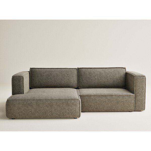 Colțar maro extensibil/cu spațiu de depozitare cu tapițerie din chenille (cu colț pe partea stângă/cu șezlong) Velto – Maison de Rêve-image-2