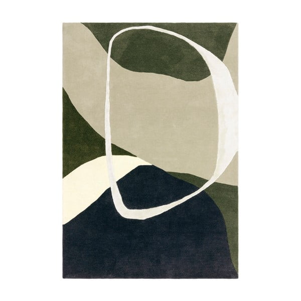 Covor verde handmade din lână 160x230 cm Matrix – Asiatic Carpets