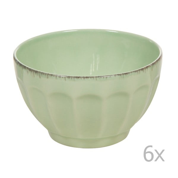 Set 6 boluri din ceramică Santiago Pons Ribbing, ⌀ 14 cm, verde