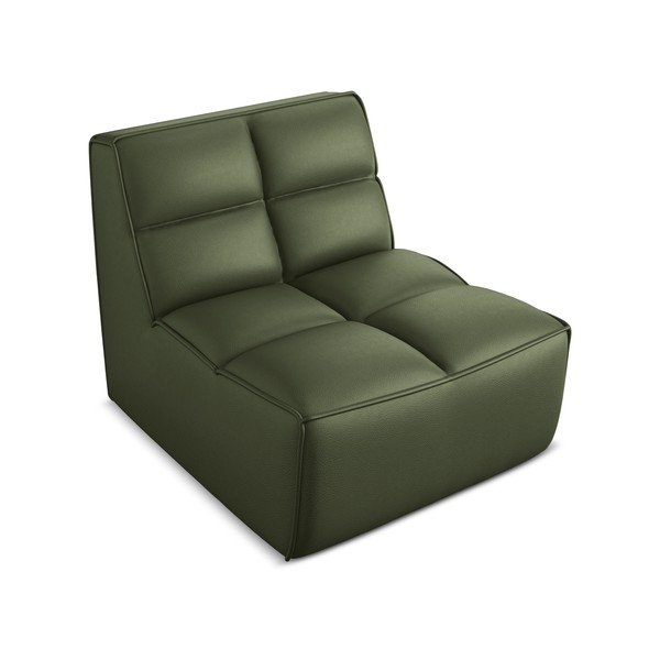 Modul pentru canapea modulară verde cu tapițerie din imitație de piele Kalai – Makamii-image-1