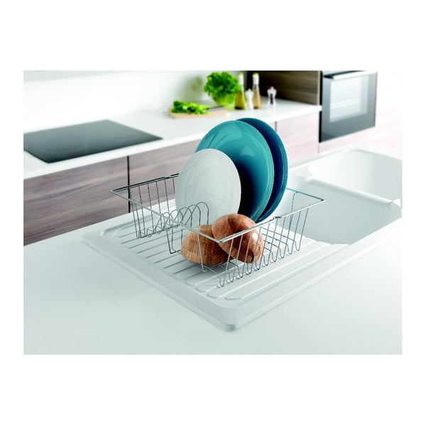 Scurgător de vase argintiu mat, 36 x 33 cm Bruno - Metaltex -image-3