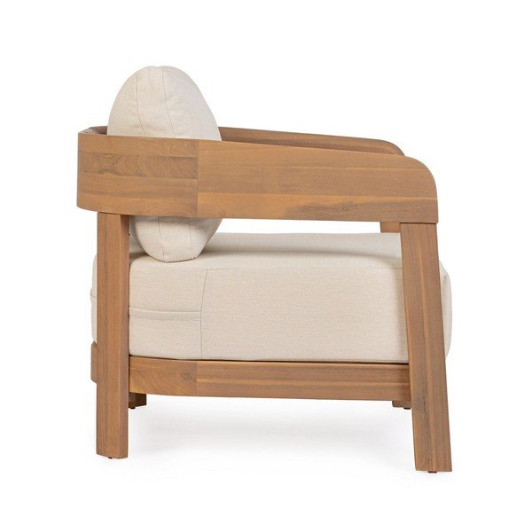 Fotoliu de grădină în culoare naturală din lemn masiv Pablo – Bizzotto-image-3