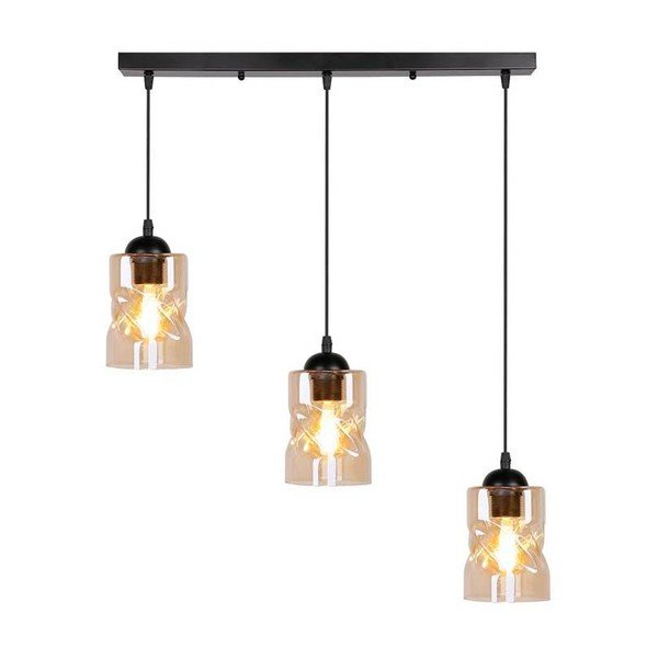 Lustră neagră cu abajur din sticlă 10x62 cm Felis – Candellux Lighting-image-4