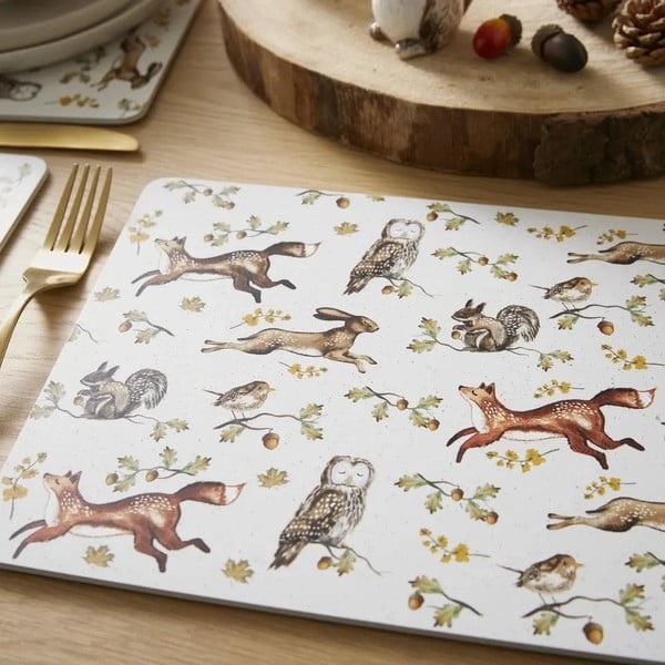 Suporturi pentru farfurii 4 buc. din plută 21x29 cm Forest Fable – Cooksmart ®-image-3