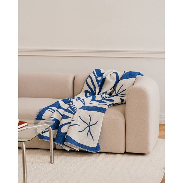 Pătură albastră 165x200 cm Lino – noo.ma-image-2