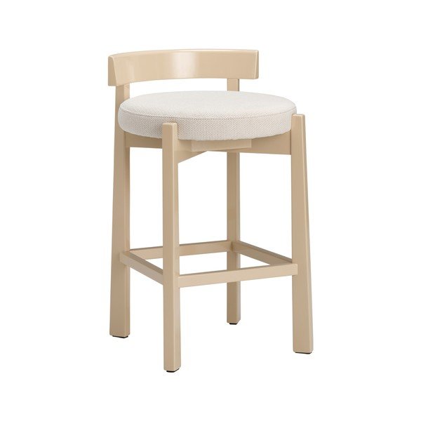 Scaun de bar bej tapițat (înălțime șezut 66 cm) Hugg – Ellos Home