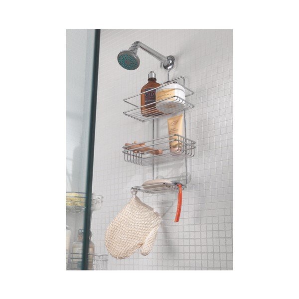 Suport pentru duș, din oțel inoxidabil, suspendat Metaltex, înălțime 48 cm-image-2