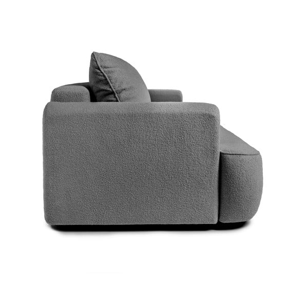 Canapea gri extensibilă cu tapițerie din țesătură bouclé 247 cm Quinoa – Bonami Selection-image-3