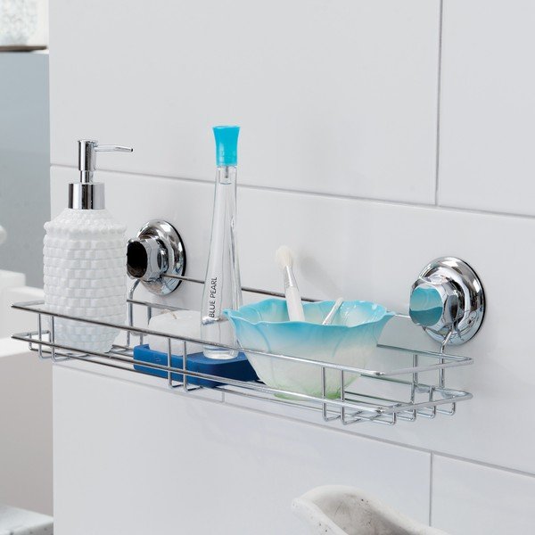 Raft pentru baie argintiu autoadeziv din metal Bestlock Bath – Compactor-image-1