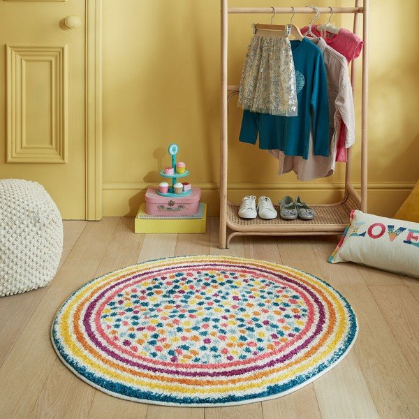 Covor rotund 100x100 cm Rainbow Spot – Flair Rugs-image-1
