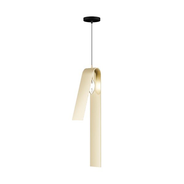 Lustră neagră/aurie cu abajur din metal Fold – Squid Lighting