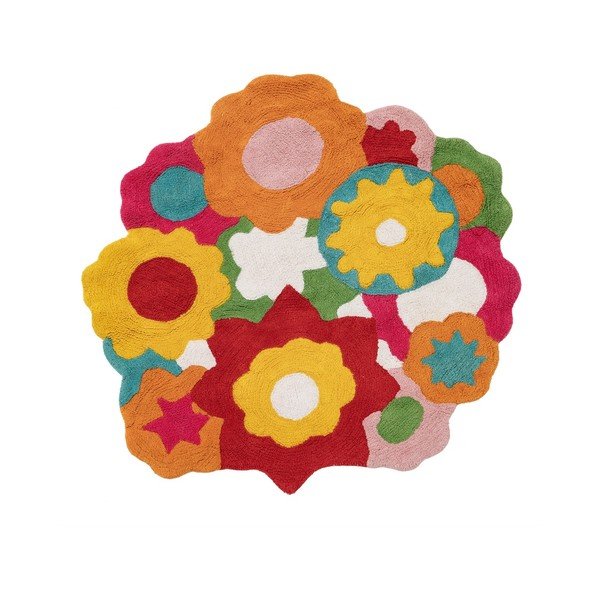 Covor pentru copii din bumbac ø 100 cm Flowers – Ixia