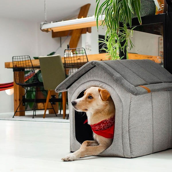 Cușcă pentru câini gri deschis 44x45 cm Home L - Rexproduct-image-1