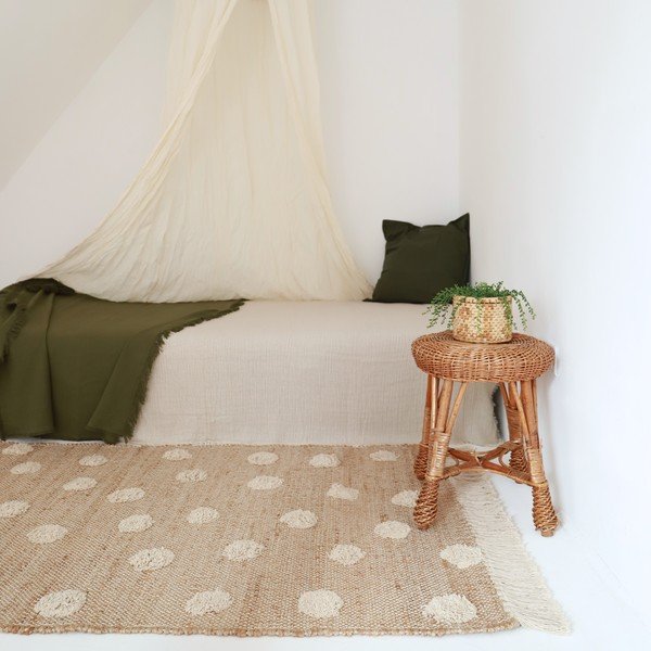 Covor lucrat manual din amestec de iută și bumbac Nattiot Nop, 100 x 150 cm-image-2