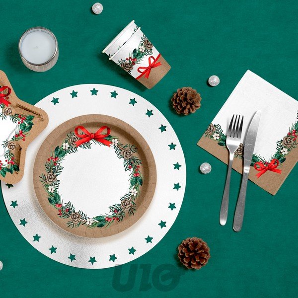 Șervețele 20 buc. 33x33 cm Christmas Bow – Homéa-image-1