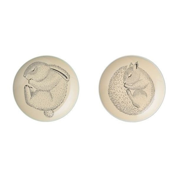 Set 2 farfurii plate din ceramică Bloomingville Adelyn Lento, ⌀ 20 cm