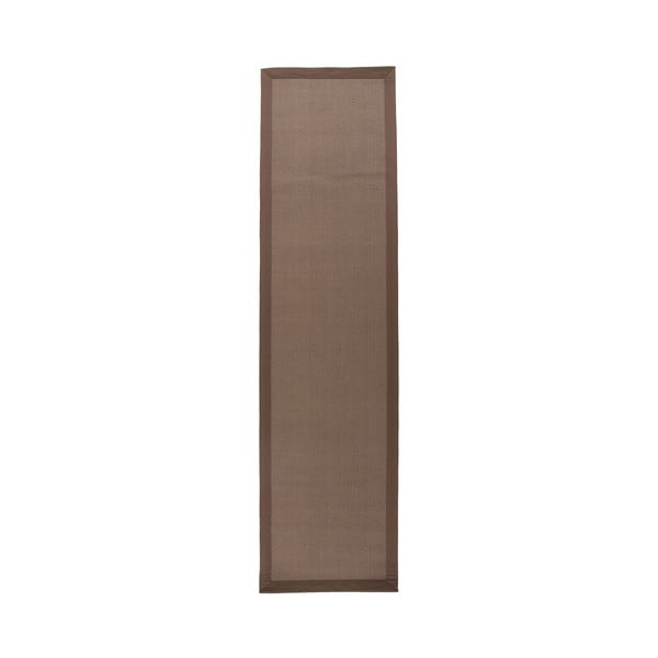 Covor din iută Flair Rugs Herringbone, 68 x 300 cm, maro - gri