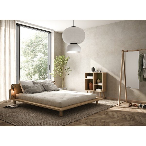 Pat dublu cu lampă și saltea Double Latex Karup Design Peek, 160 x 200 cm-image-1