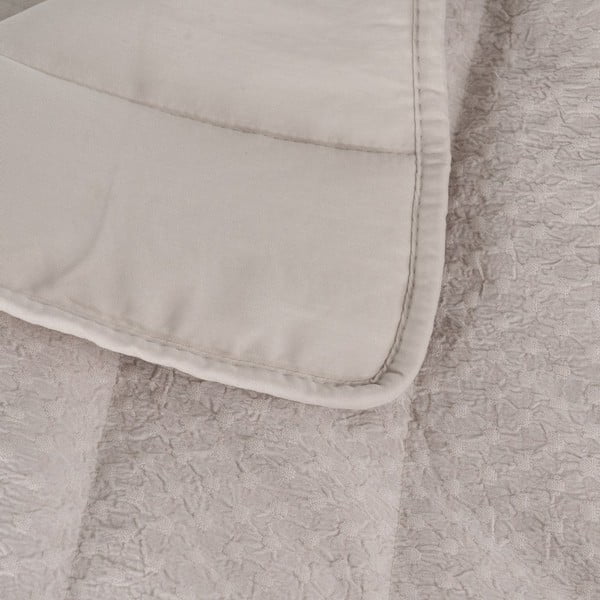 Cuvertură bej matlasată 240x260 cm – Ixia-image-1