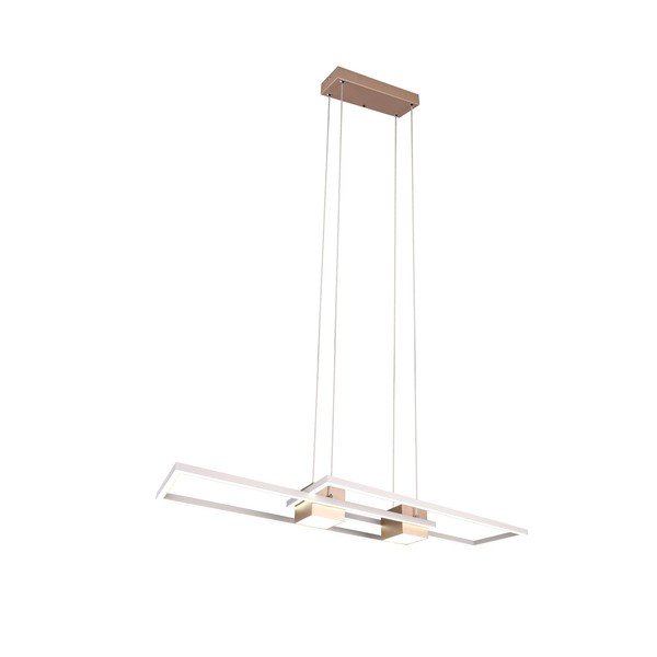 Lustră albă/în culoarea bronz LED cu control prin telecomandă/cu intensitate reglabilă Albany – Trio-image-3
