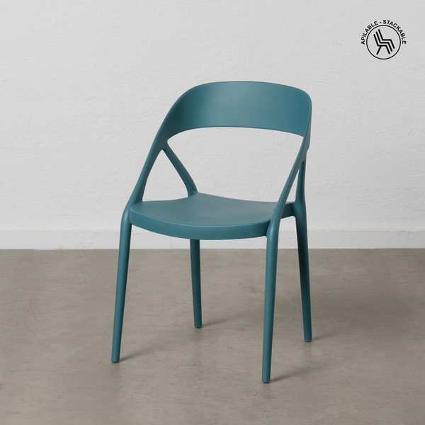 Scaune de dining albastre 2 buc. din plastic – Ixia-image-2