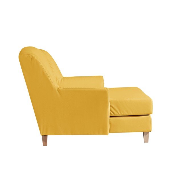 Șezlong din imitație de piele Max Winzer Judith, galben-image-3