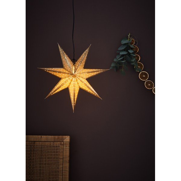 Decorațiune luminoasă aurie ø 45 cm  cu model de Crăciun Glitter – Markslöjd-image-1