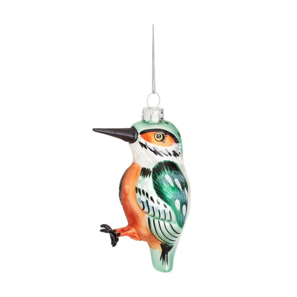 Ornament de Crăciun lucrat manual din sticlă 10,5 cm Kingfisher – Sass & Belle