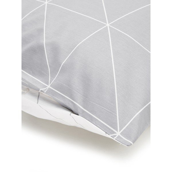 Lenjerie de pat din bumbac de46 Marla, 135 x 200 cm, alb-gri-image-4