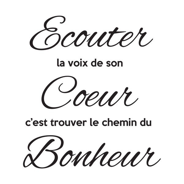 Autocolant negru Ambiance Quote Écouter-image-2