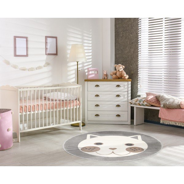 Covor pentru copii gri ø 80 cm Soft – FD-image-1