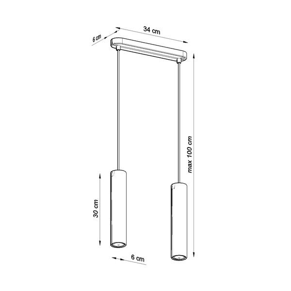 Lustră Sollux Bakari, lungime 34 cm-image-4