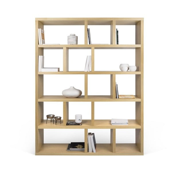Bibliotecă în culoare naturală cu aspect de lemn de stejar 150x198 cm Berlin – TemaHome-image-3