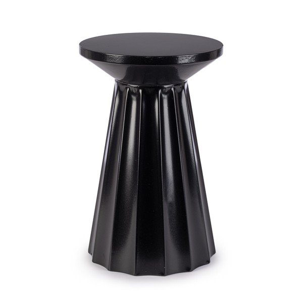 Măsuță de cafea negru-lucios rotundă din oțel ø 30 cm Adelya – Yes Everyday