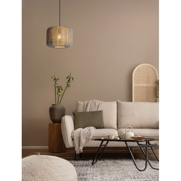 Lustră albastră/în culoare naturală cu tapițerie din frânghie ø 33 cm Abby – Nova Luce-image-2