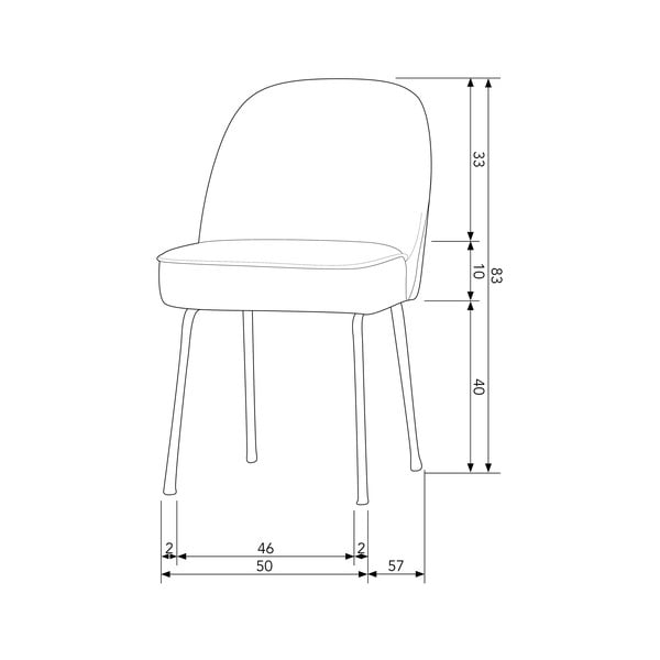 Scaune de dining kaki 2 buc. Vogue – BePureHome-image-2