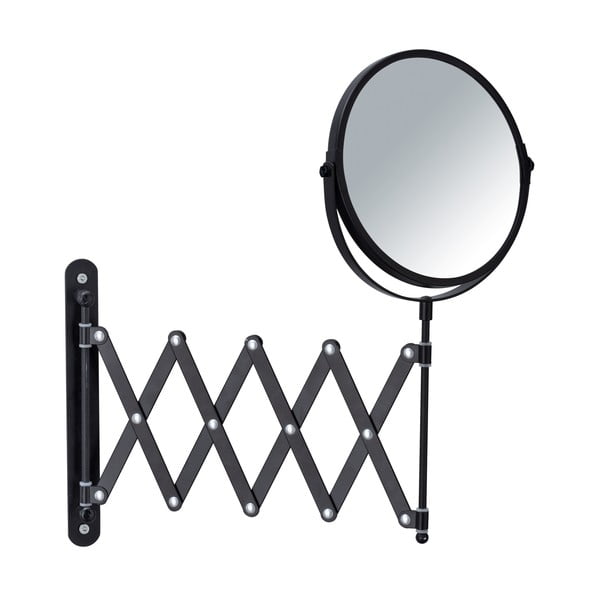 Oglindă cosmetică de perete cu suport telescopic Wenko Exclusive, negru-image-1