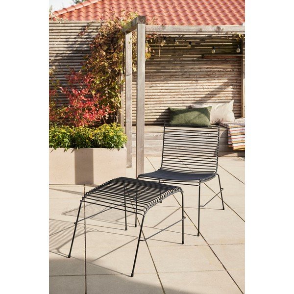 Fotoliu de grădină negru din metal String – Hübsch-image-4