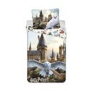 Lenjerie de pat pentru copii din bumbac pentru pat de o persoană 140x200 cm Harry Potter "Hedwig" – Jerry Fabrics