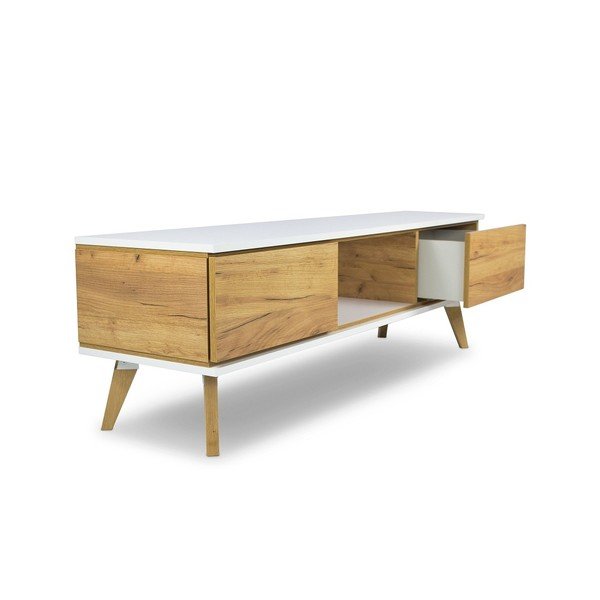 Comodă TV în decor din lemn de stejar SKANDICA Jorgen-image-4