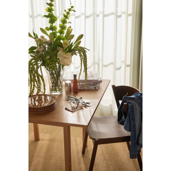 Masă de dining cu aspect de lemn de stejar 110x110 cm Geo – Hübsch-image-3
