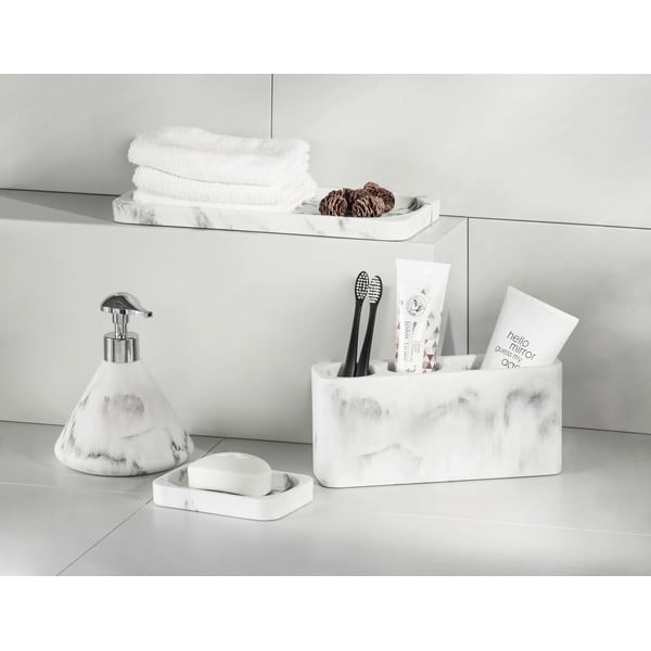 Organizator pentru periuțe de dinți Wenko Desio, alb - gri-image-2