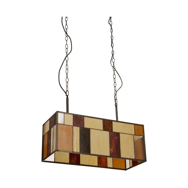 Lustră din metal cu abajur din sticlă Waldorf – Premier Housewares-image-4