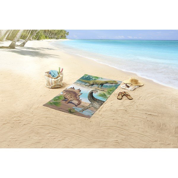 Prosop de plajă din catifea pentru copii 75x150 cm Dino – Good Morning-image-1
