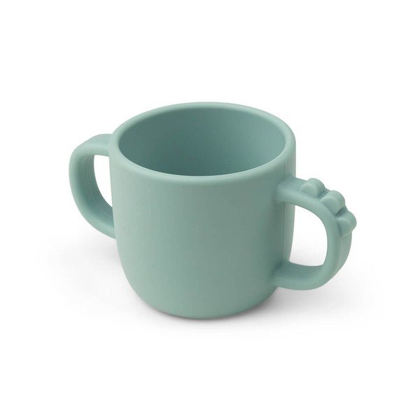 Cană pentru copii albastră din silicon 0,17 l Croco - Done by Deer-image-3