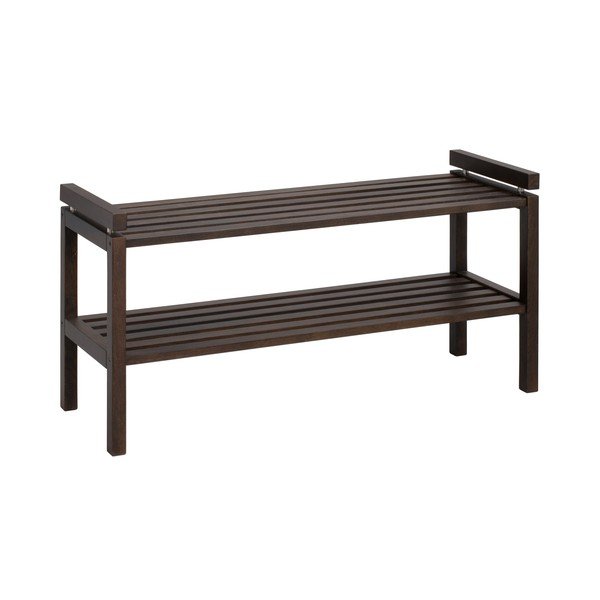 Pantofar în culoare naturală închisă din lemn de stejar 80x40x30 cm Confetti – Rowico