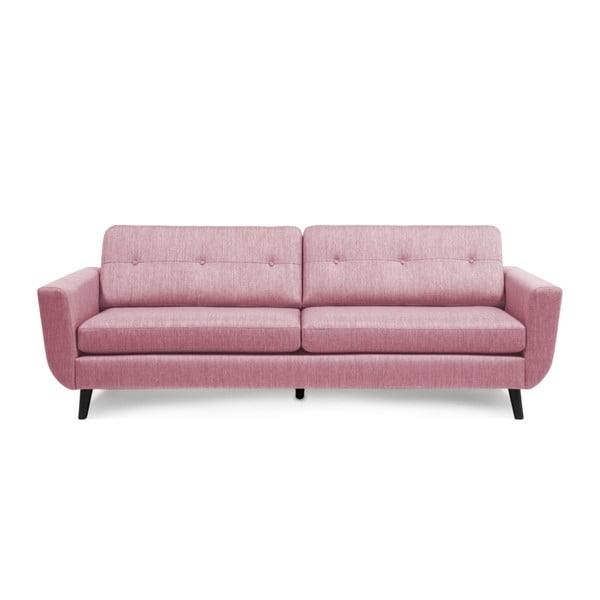 Canapea cu 3 locuri Vivonita Harlem XL, roz deschis