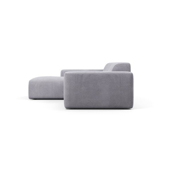 Colțar din catifea Marie Claire Home Karen, 250 cm, colț stânga, gri deschis-image-4