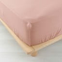 Cearceaf roz din muselină cu elastic 160x200 cm Angelia – douceur d'intérieur