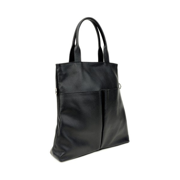 Geantă de mână tote din piele Roberta M, negru-image-3